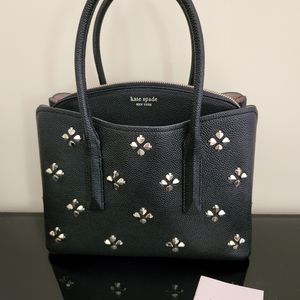 Kate Spade Black and Gold Spade Design Cross Body Bag. Like New!